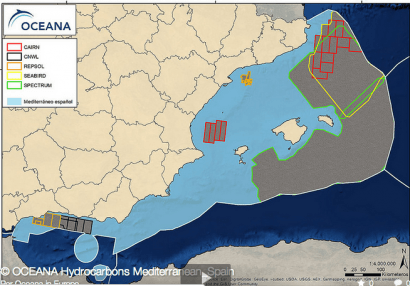 La búsqueda de petróleo y gas amenaza a la mitad del mediterráneo español 