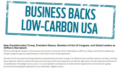 300 Businesses Urge Trump to Stand by Renewables, Climate Deal
