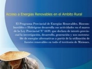 Misiones: Lanzan Programa de Energías Renovables
