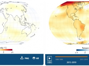 NASA: Una animación muestra cómo se ha ido calentando el mundo desde 1880